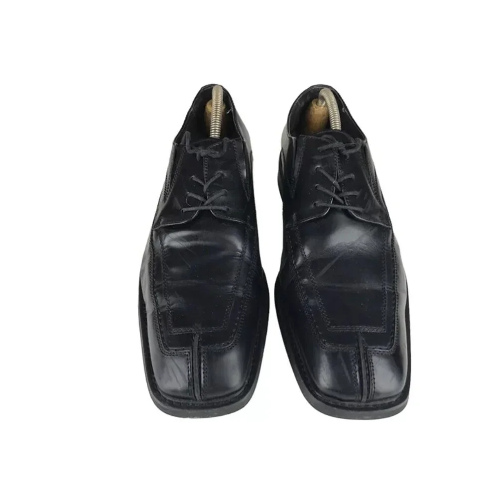 Via Spiga Mens Black Leather Split Toe Classic Derby‎ Dress Shoes Size US 10